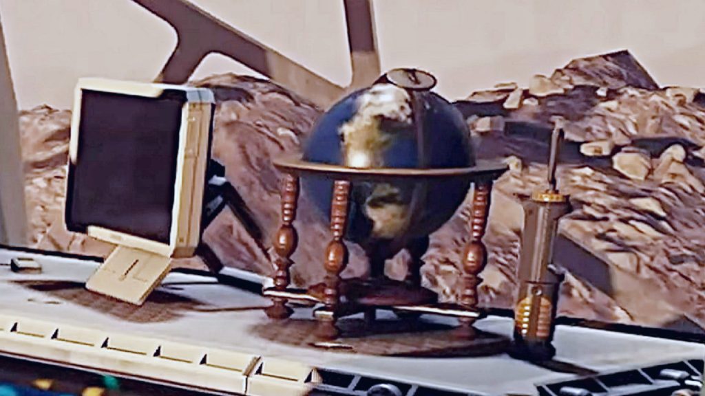 Screenshot of the Starfield Earth globe model.