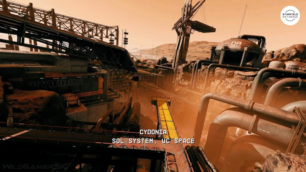 Starfield screenshot of Cydonia.