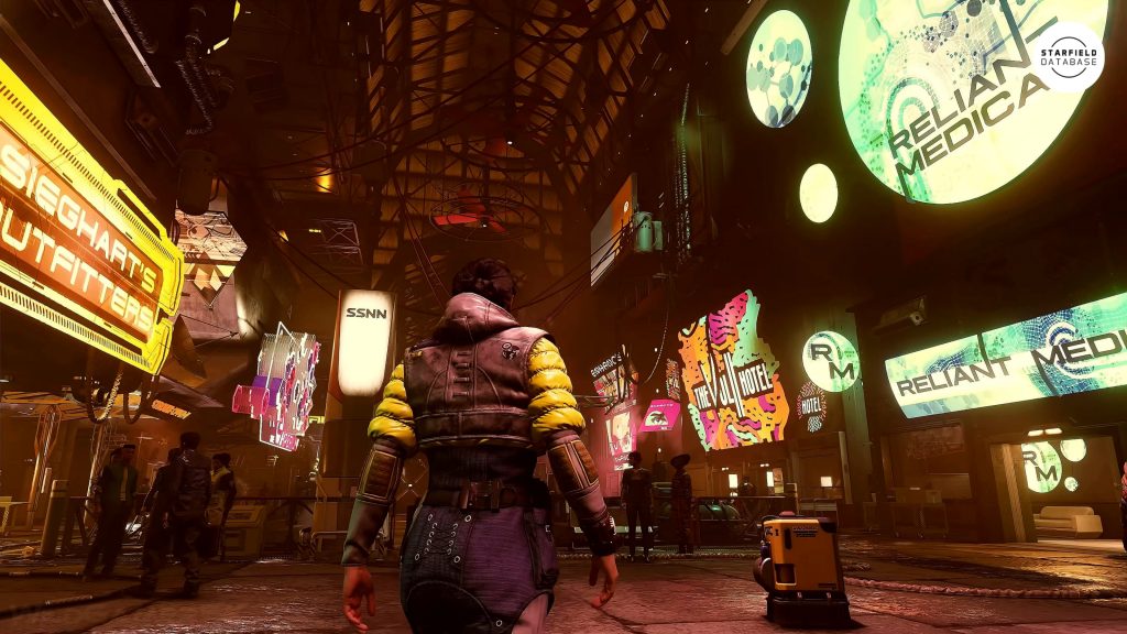 Screenshot of the streets of Neon.