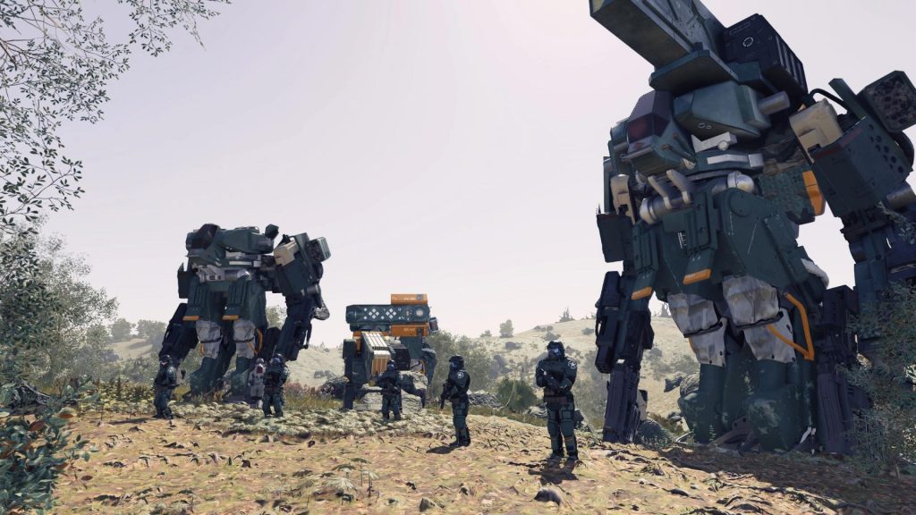 Screenshot of the mechs available in the TGS Galactic Colonies Expanse mod by TankGirl444.
