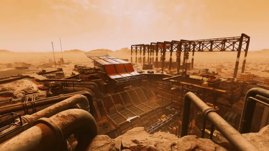 A screenshot overlooking the colony of Cydonia.